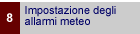 Impostazione degli allarmi meteo